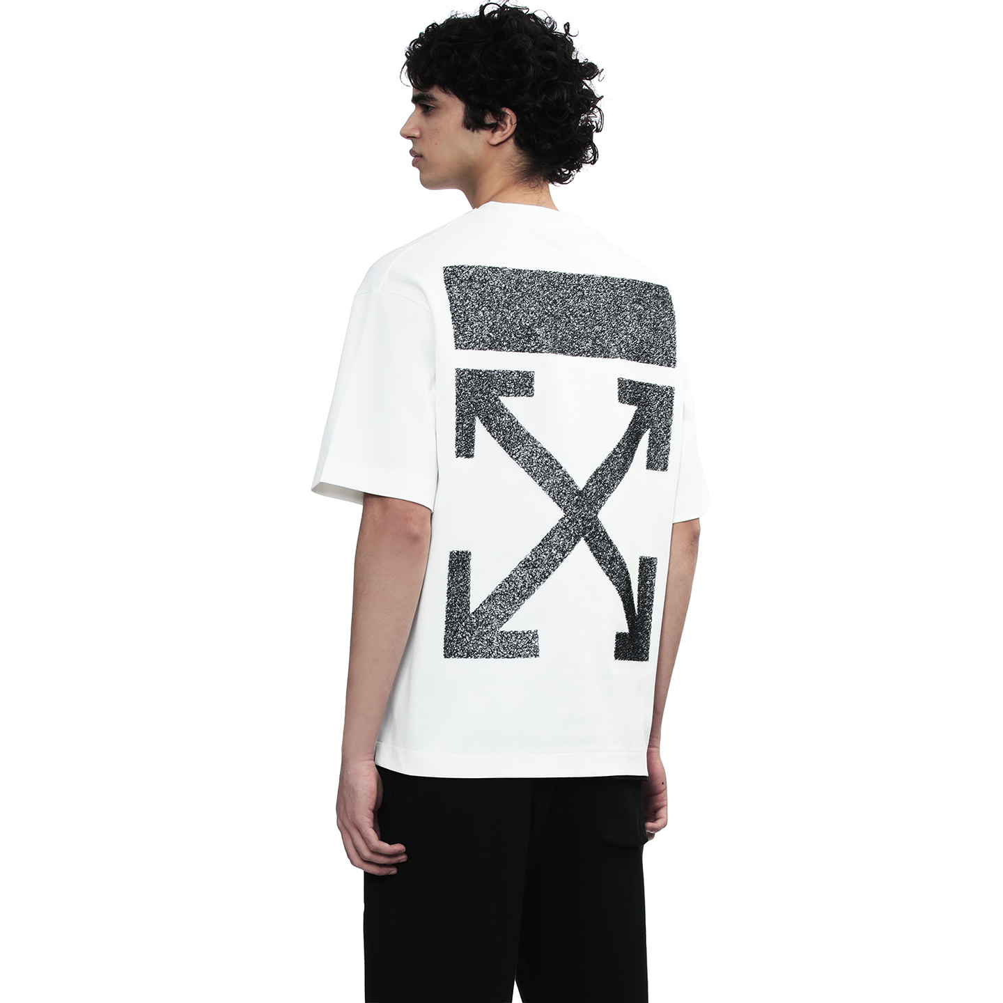 OFF-WHITE Футболка OFF WHITE Unisex белая с круглым вырезом, средней плотности — фото 3
