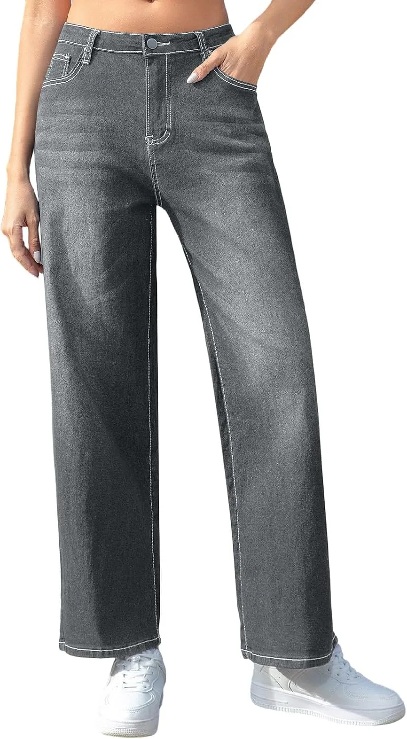 

Женские джинсы High Waisted Wide Leg с карманами