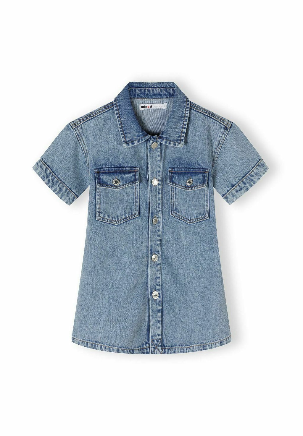 

Платье из денима SHORT SLEEVE COLLARED MINOTI, цвет Blue Denim