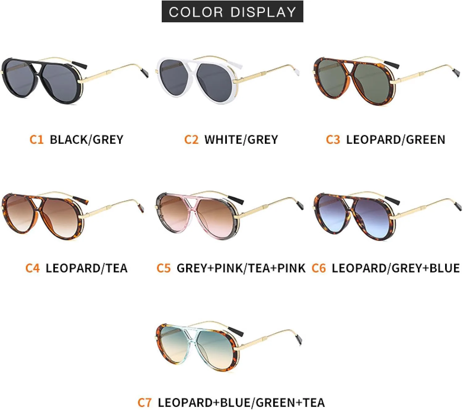 

Солнцезащитные очки с защитой от УФ-излучения UV400 для женщин и мужчин | Градиентные линзы | Для занятий спортом на открытом воздухе DSVIGF, Leopard Tea