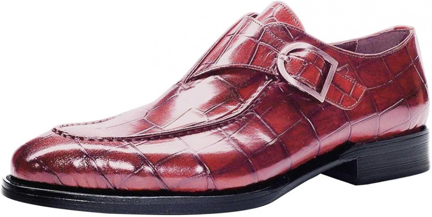 

Мужские туфли Hbeylia Prince, классические модельные туфли с пряжкой, кожаные, с заостренным носком, оксфорды для смокинга с крыльями, противоскользящие, для ходьбы и вождения, для офиса, работы, свадеб и вечеринок, винный