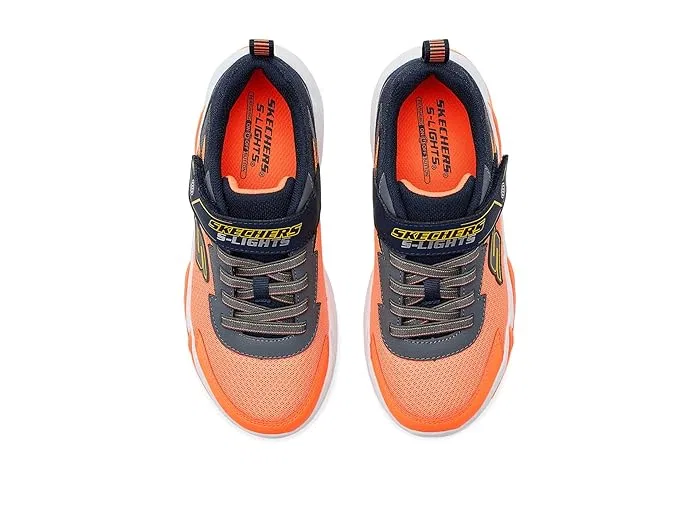 Кроссовки с подсветкой Light-Surge 400200L SKECHERS KIDS, Orange/Navy — фото 3