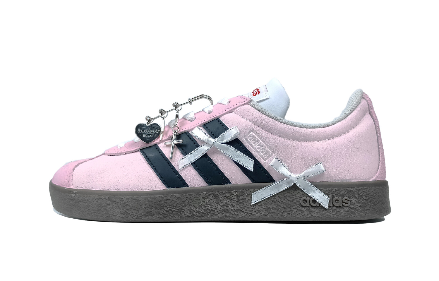 

Кроссовки adidas neo Vl Court Skateboarding Shoes Unisex Low-top Pink, черный