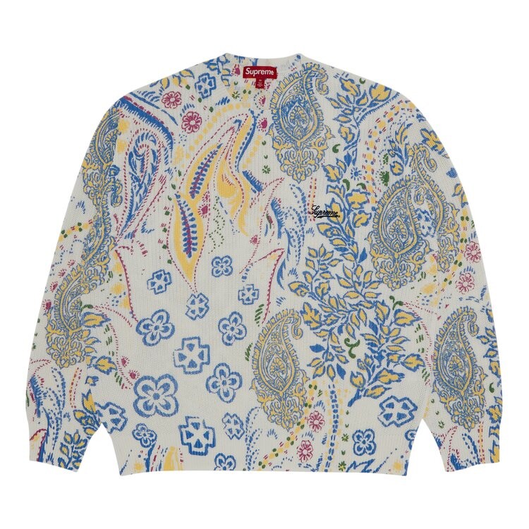 

Свитер Supreme Printed Paisley Sweater, белый