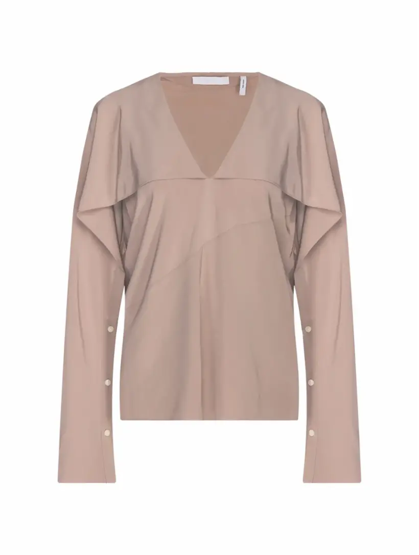 

Шелковая блузка Helmut Lang, серый