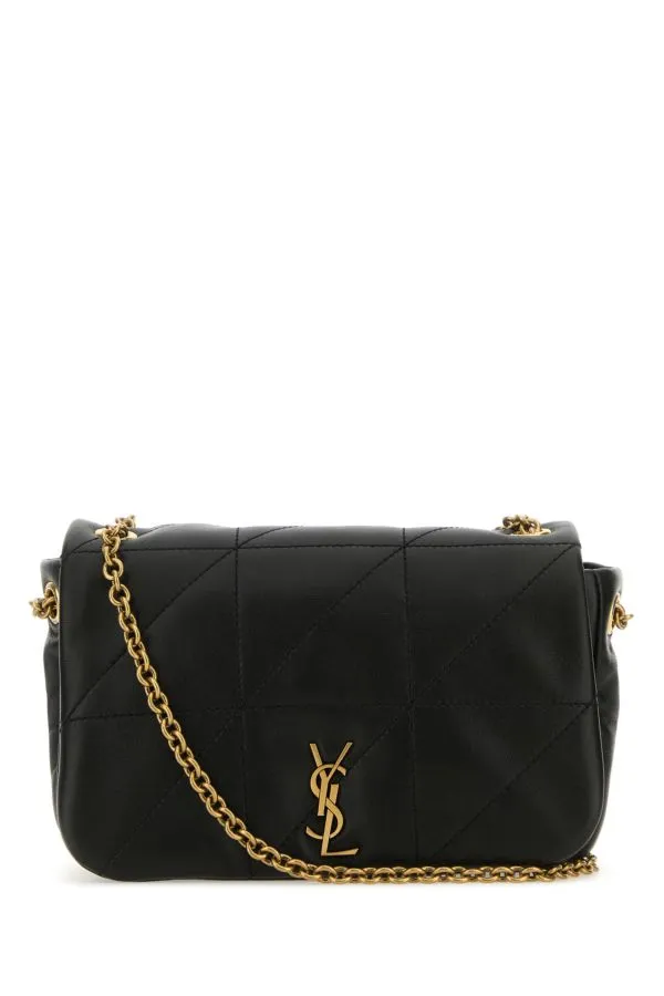 

Черная кожаная сумка-мешок Mini Jamie через плечо Saint Laurent