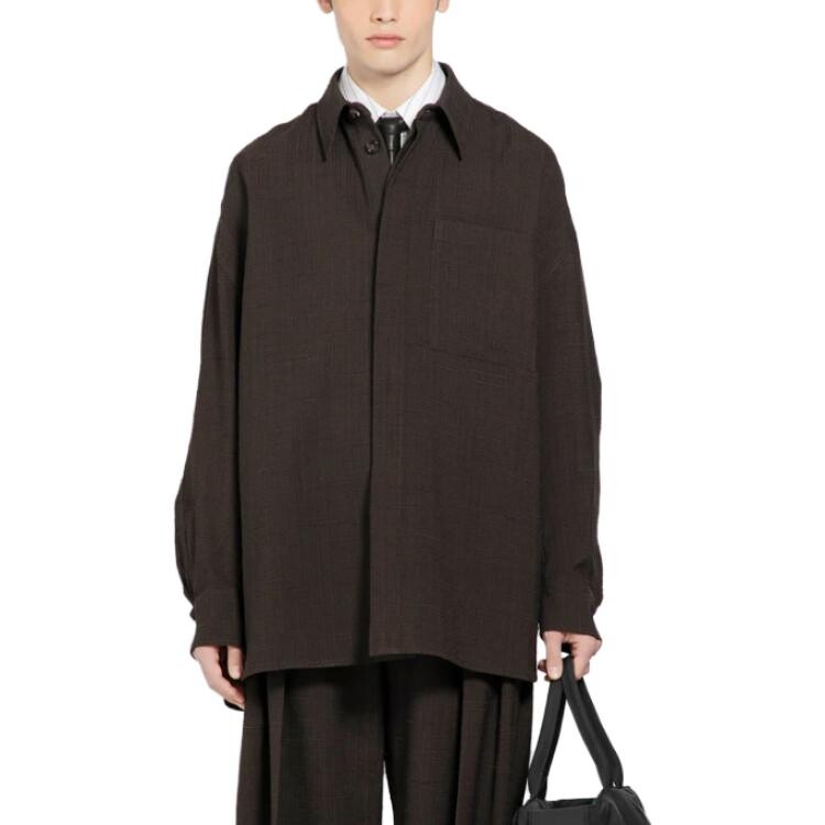 Рубашка мужская коричневая Bottega Veneta, коричневый — фото 3