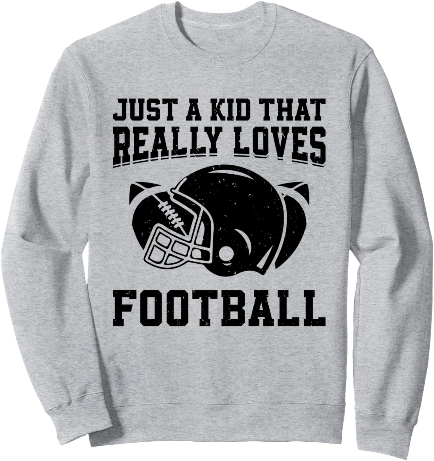 

Толстовка с надписью Просто парень, который очень любит футболиста Kids American Football Player, серый