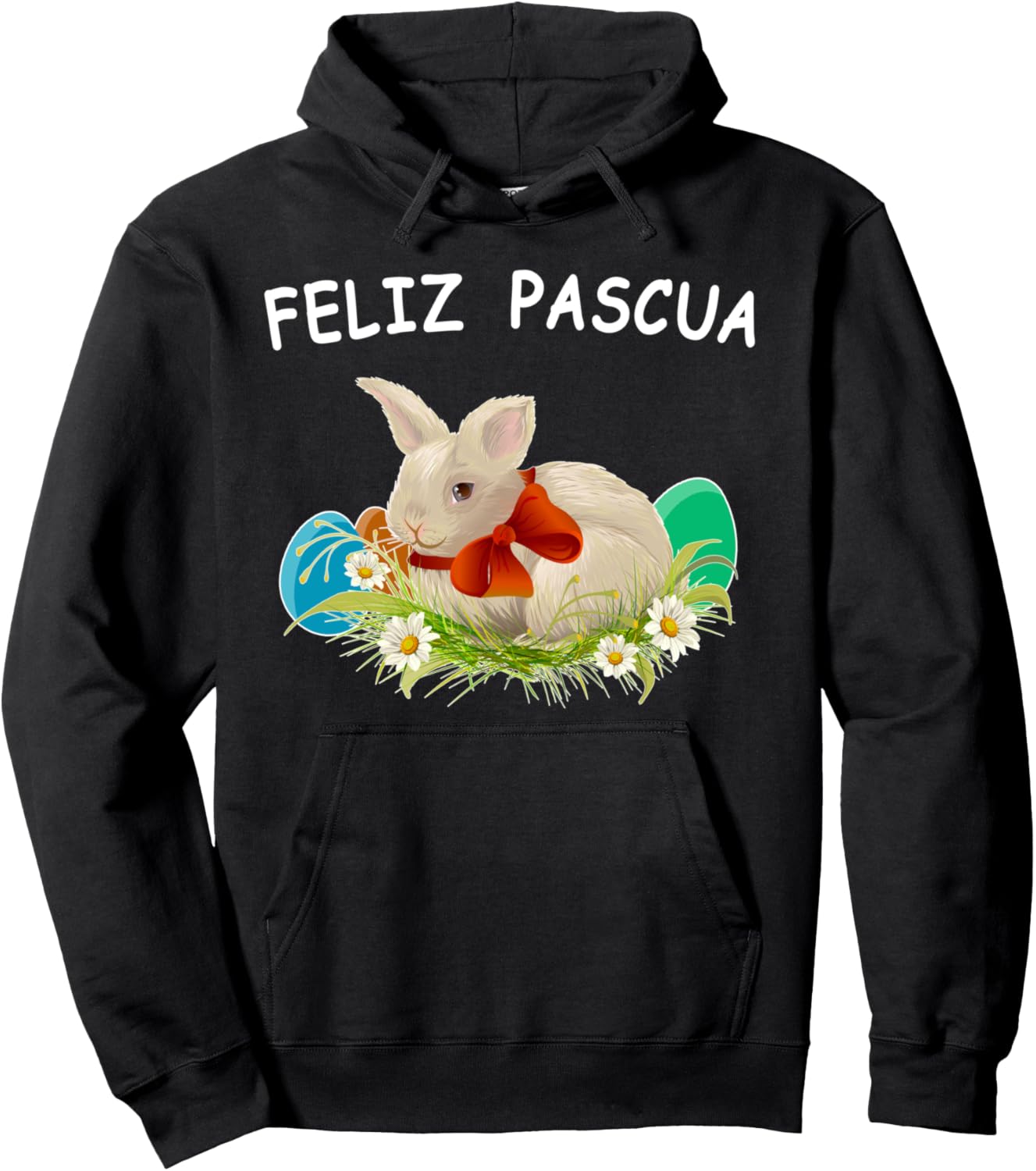 

Толстовка, Счастливой Пасхи! Милый костюм кролика в толстовке Felices Pascuas Conejo De Pascua Huevos, черный