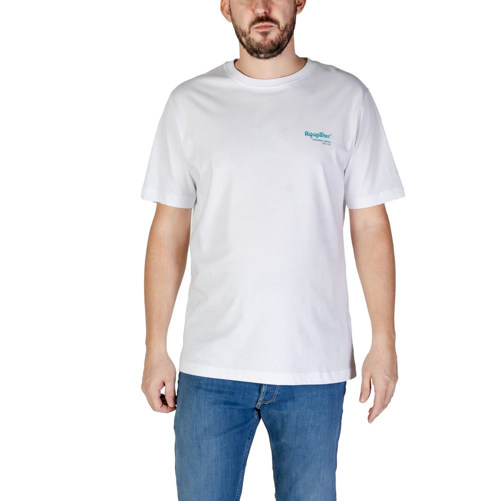

Белая хлопковая футболка Refrigiwear
