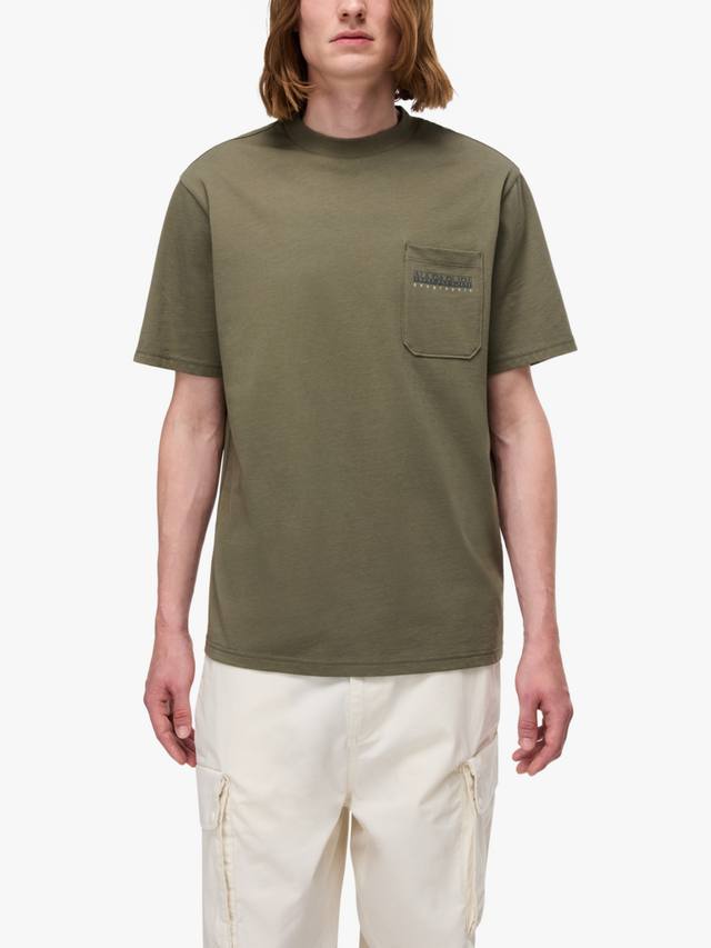 

Футболка с принтом и круглым вырезом из хлопка Napapijri