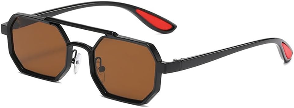 

Модные металлические многоугольные солнцезащитные очки в стиле ретро-панк для мужчин, стильные солнцезащитные очки с защитой от УФ-излучения UV400, уличный стиль KTUCN, 6