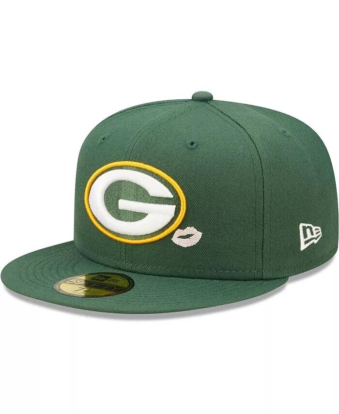 

Мужская зеленая приталенная шляпа Green Bay Packers Lips 59Fifty New Era