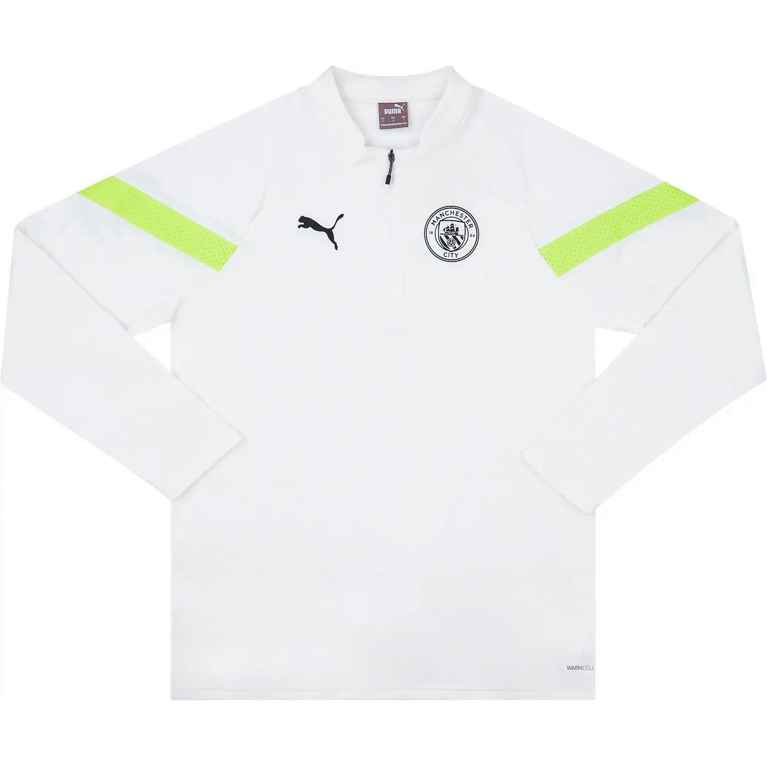 

PUMA Футболка флисовая тренировочная «Манчестер Сити» 1/4 Zip 2022-23, унисекс, белая
