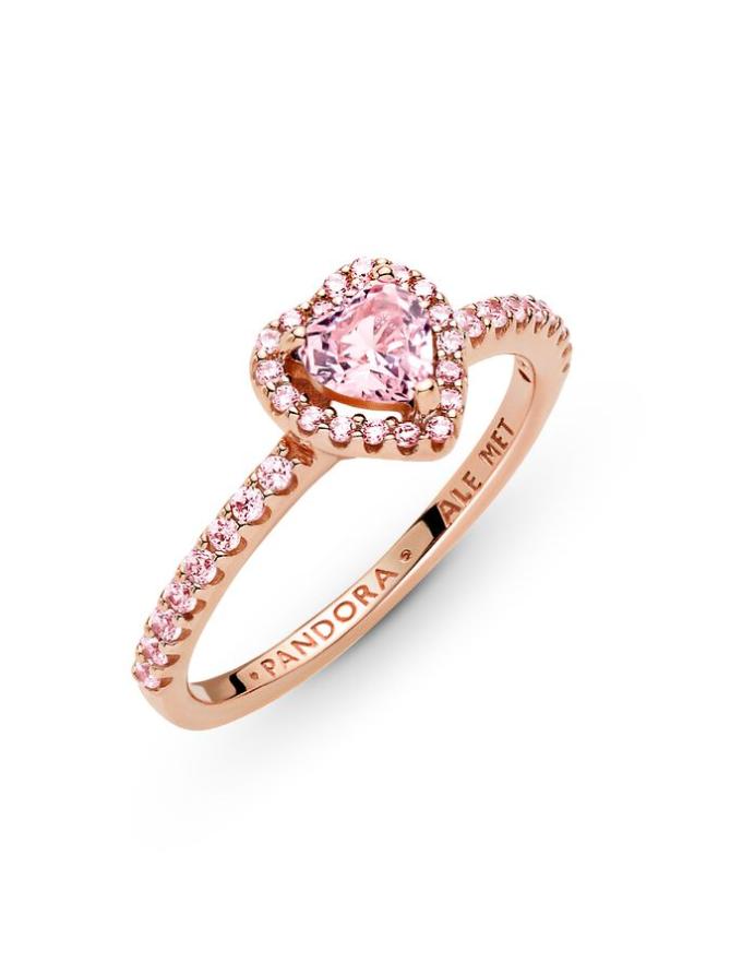 

Кольцо Pandora Sparkling Elevated Heart Ring, розовое золото