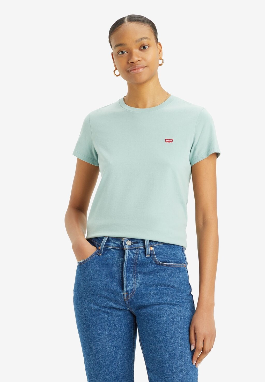 

Принт на футболке PERFECT TEE Levi's, светло-зеленый