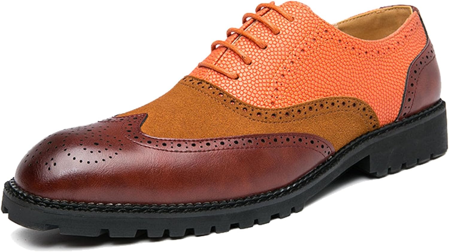 

Мужские оксфорды Yiozoi, комфортные, разноцветные, с шнуровкой, броги, формальные деловые туфли с острым носком