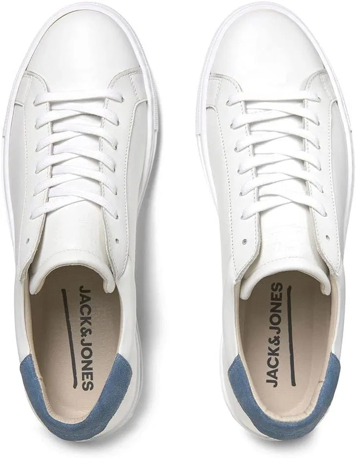 Мужские кожаные кроссовки Jack & Jones Jfwcorey Noos, White — фото 3