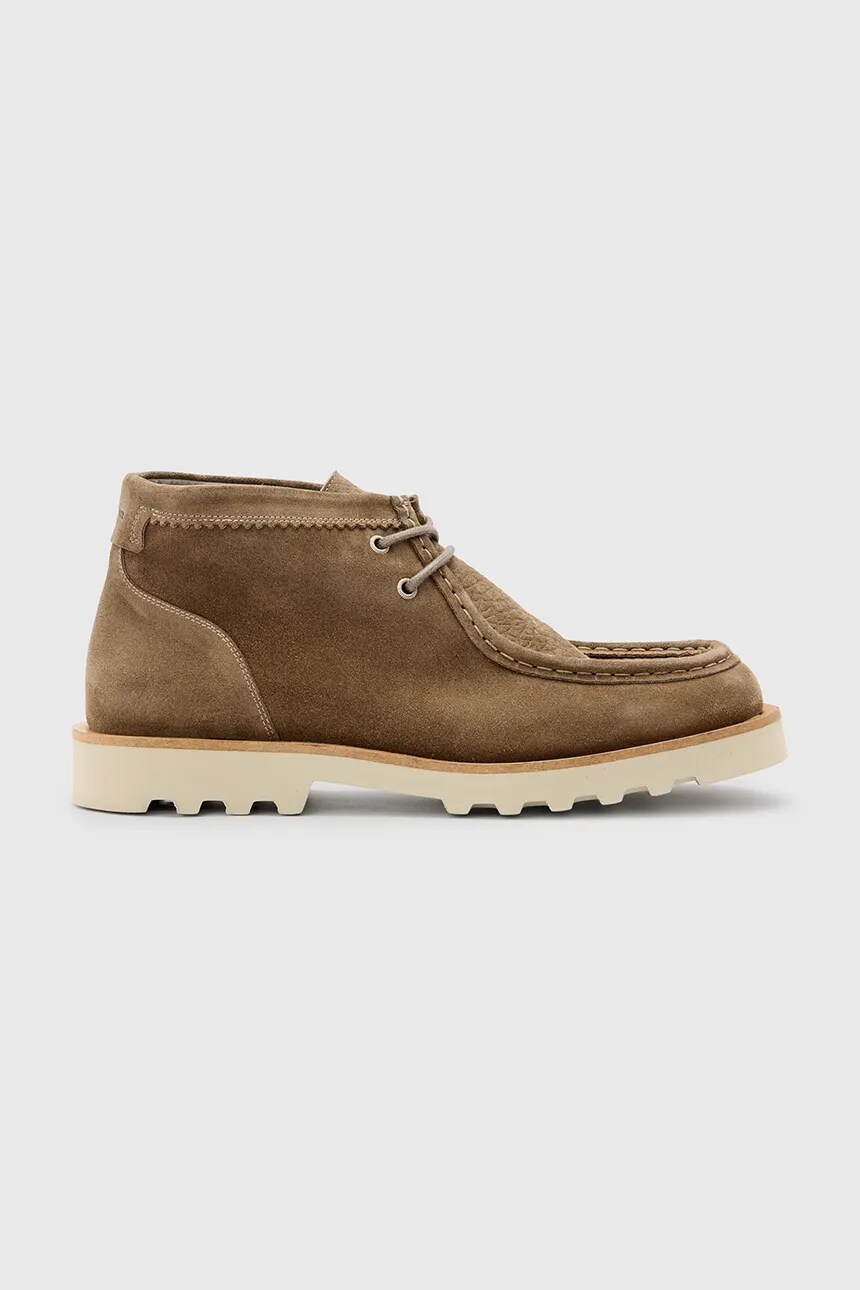 

Замшевые ботинки AllSaints Skiff, бежевый