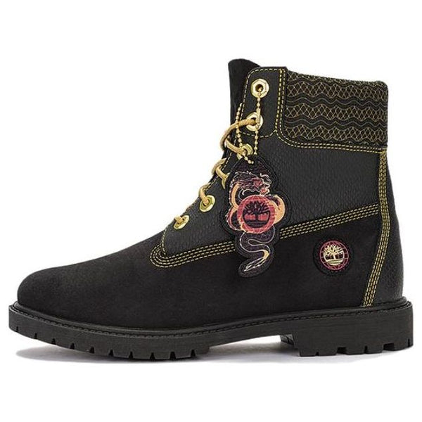 Кроссовки lunar new year 6 inch lace up boots 'black nubuck' Timberland, черный