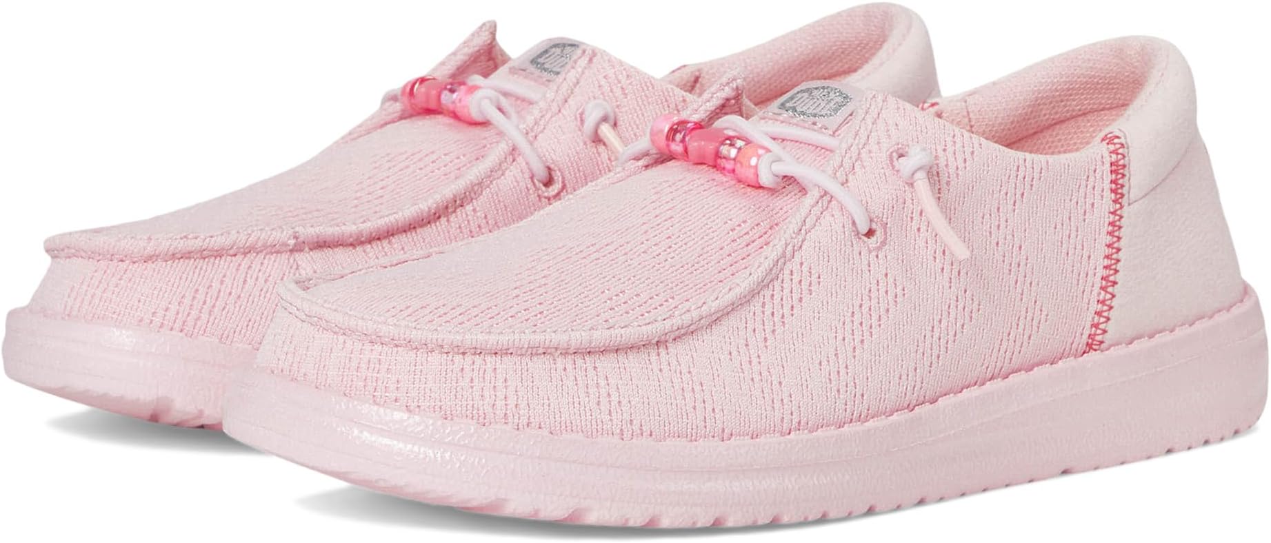

Лоферы Hey Dude Kids Wendy Funk Shoelry, цвет Light Pink