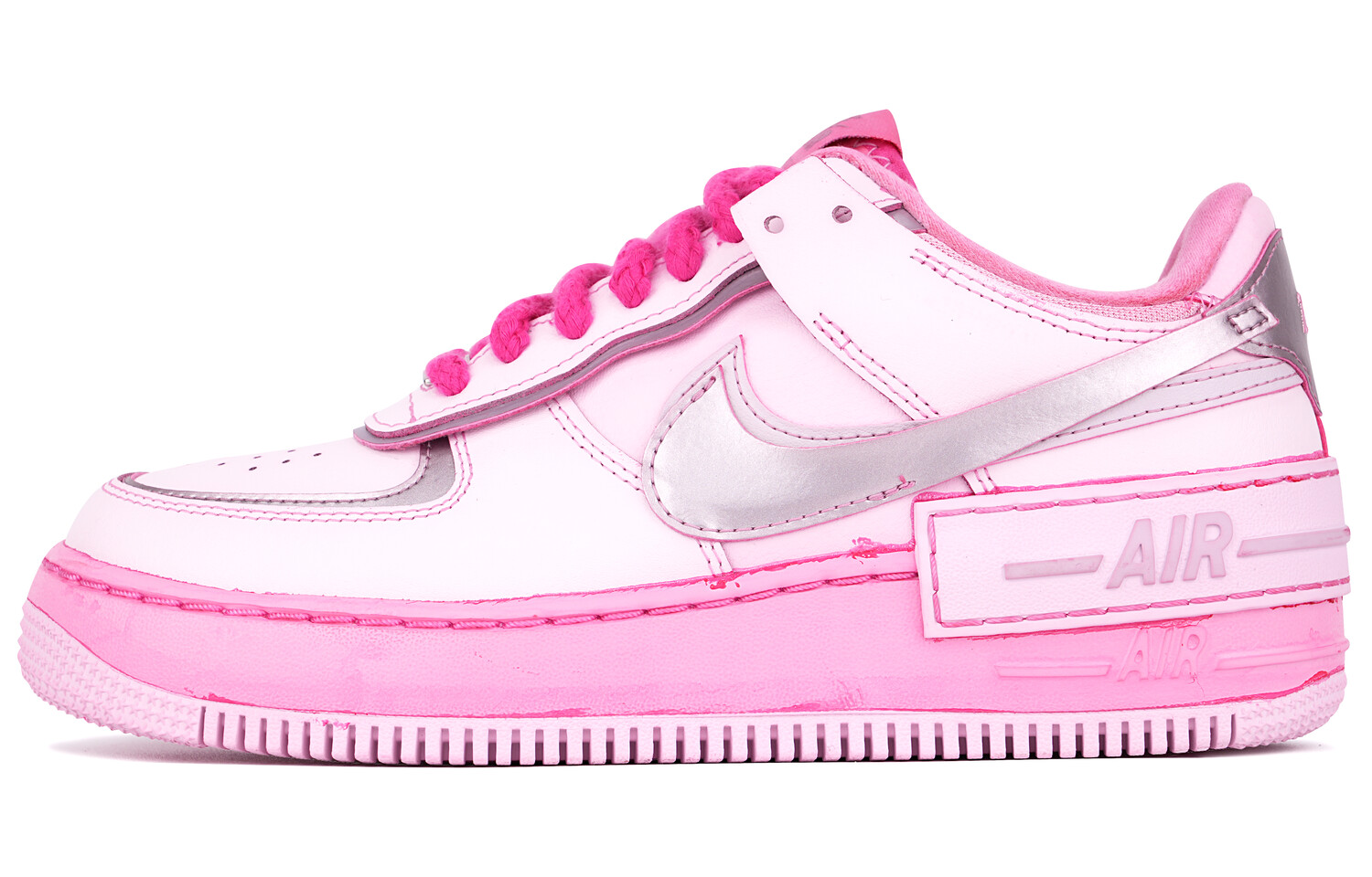 

Кроссовки Nike Air Force 1 Skateboard Shoes Women's Low-Top Pink/Silver