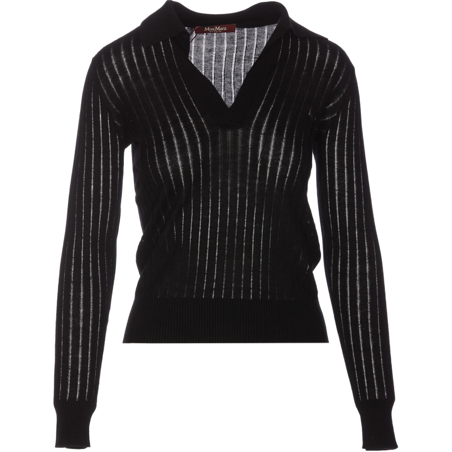 

Трикотажная футболка женская черная MaxMara Studio