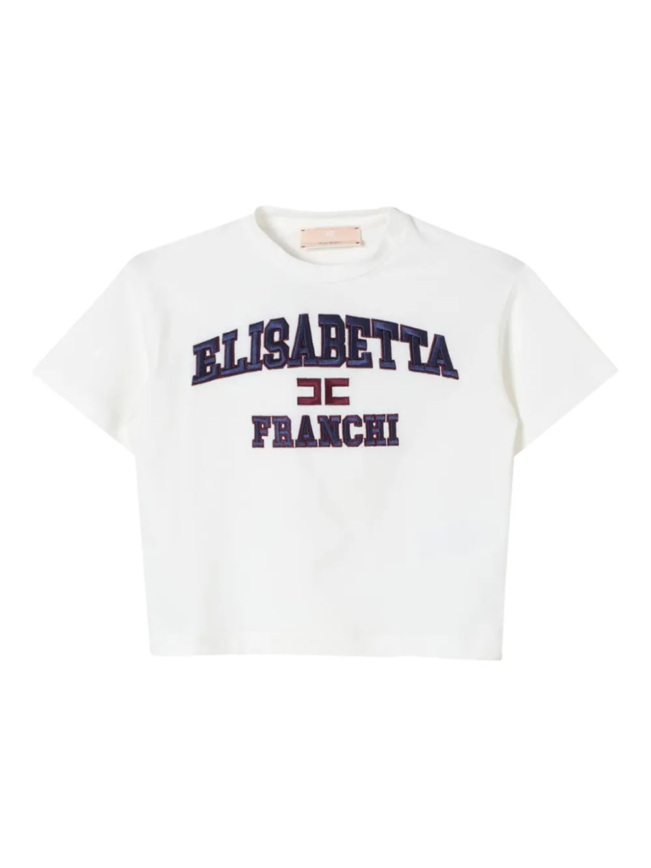 

Детская футболка Elisabetta Franchi с вышитым логотипом Elisabetta Franchi Kids, белый