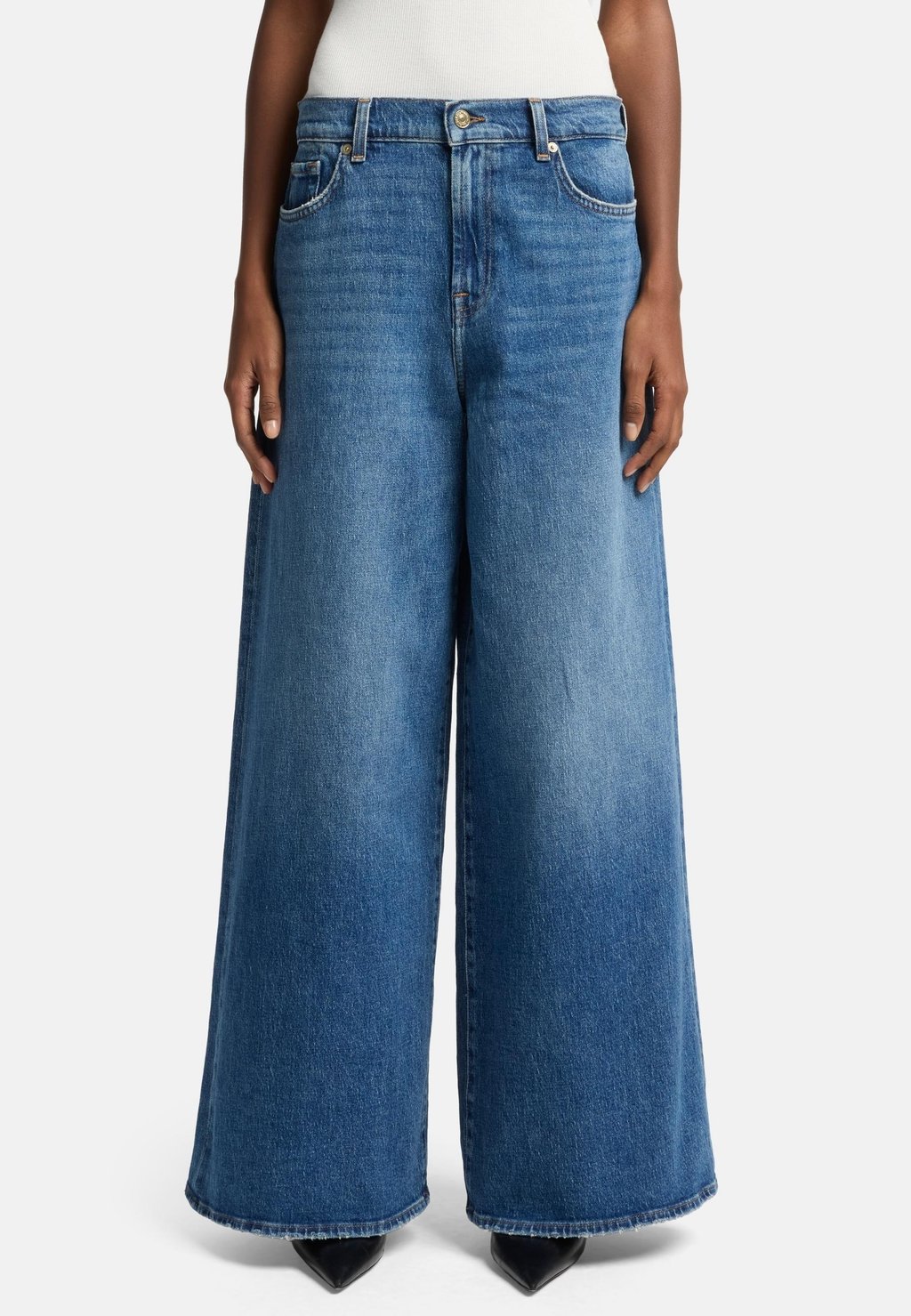 

Расклешенные джинсы WIDE LEG FIT 7 for all mankind, цвет Mid Blue