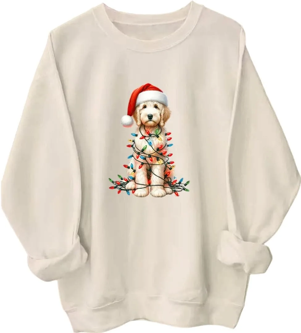 

Свитшот Goldendoodle с новогодним принтом Batclock