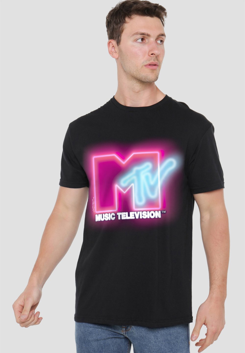 

Футболка с принтом MTV NEON SIGN LOGO Cotton Soul, черный