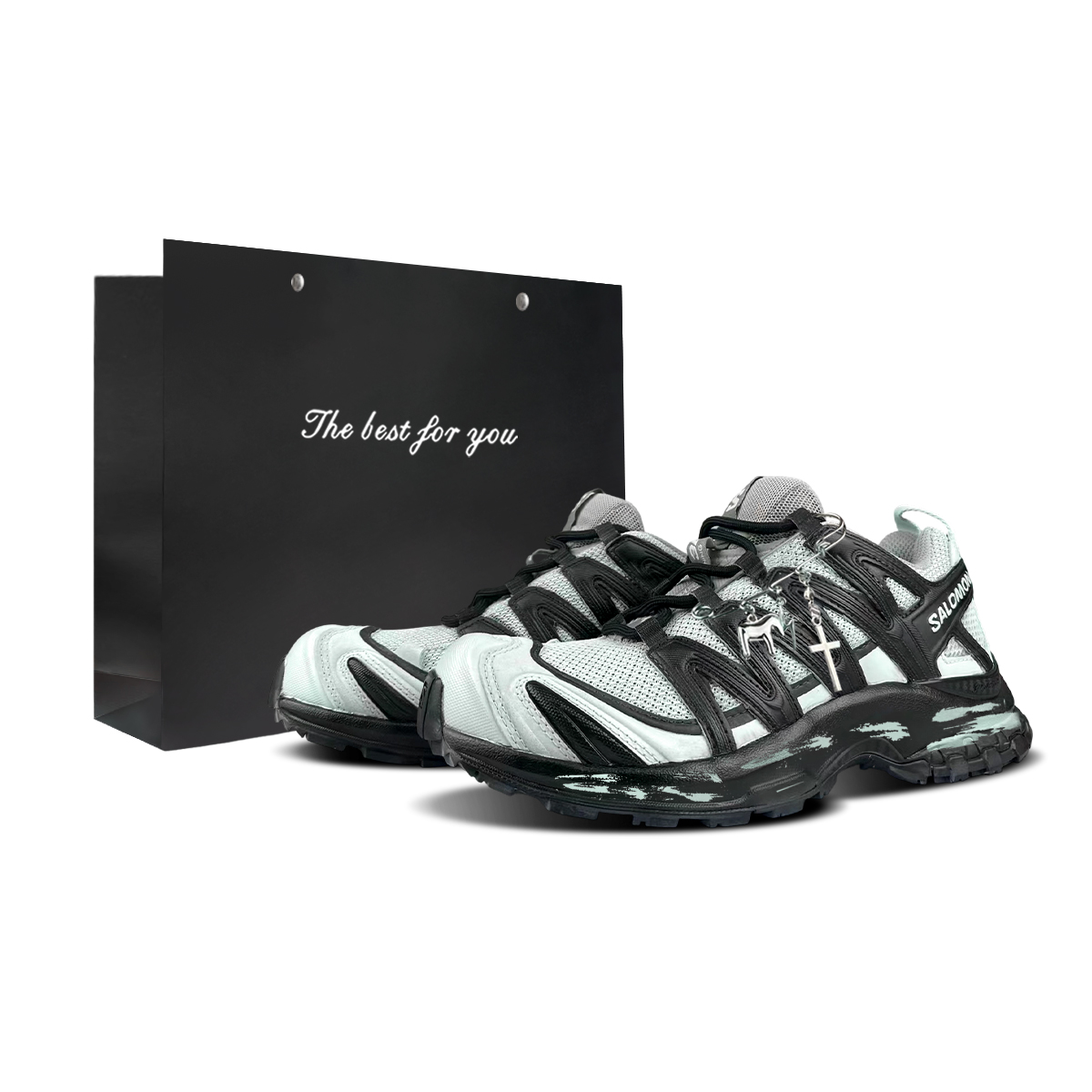 

Кроссовки XA PRO 3D Cushioning Support Low top City Commute Unisex SALOMON, cyan-shopping bag