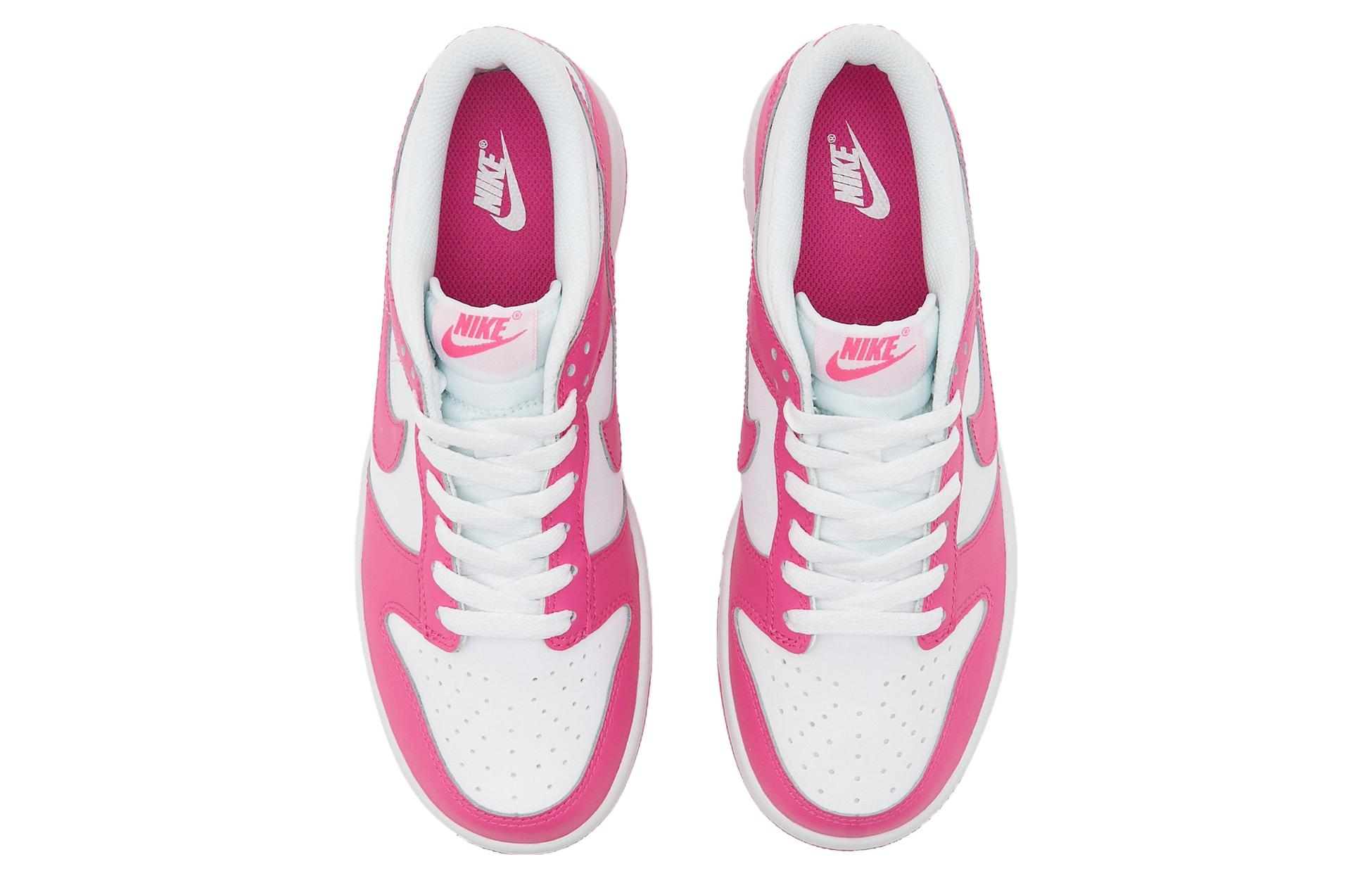 Dunk Low Laser Fuchsia GS Nike, бело-розовая — фото 3