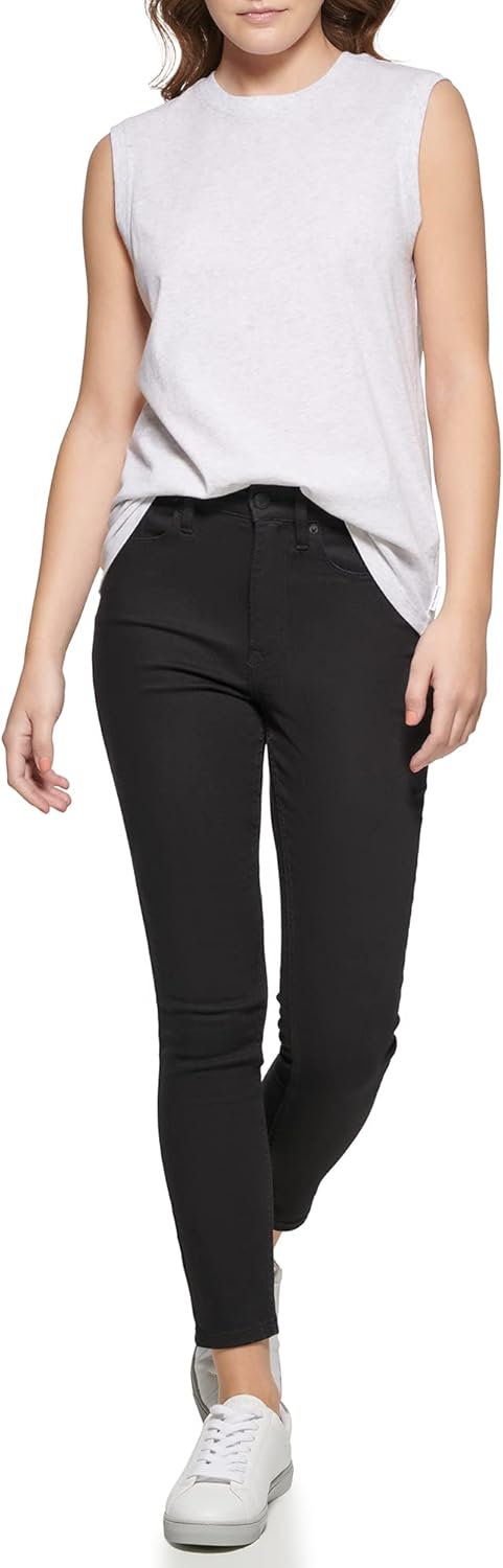 Женская футболка Calvin Klein с круглым вырезом и облегающими чертами, Optic Heather — фото 2