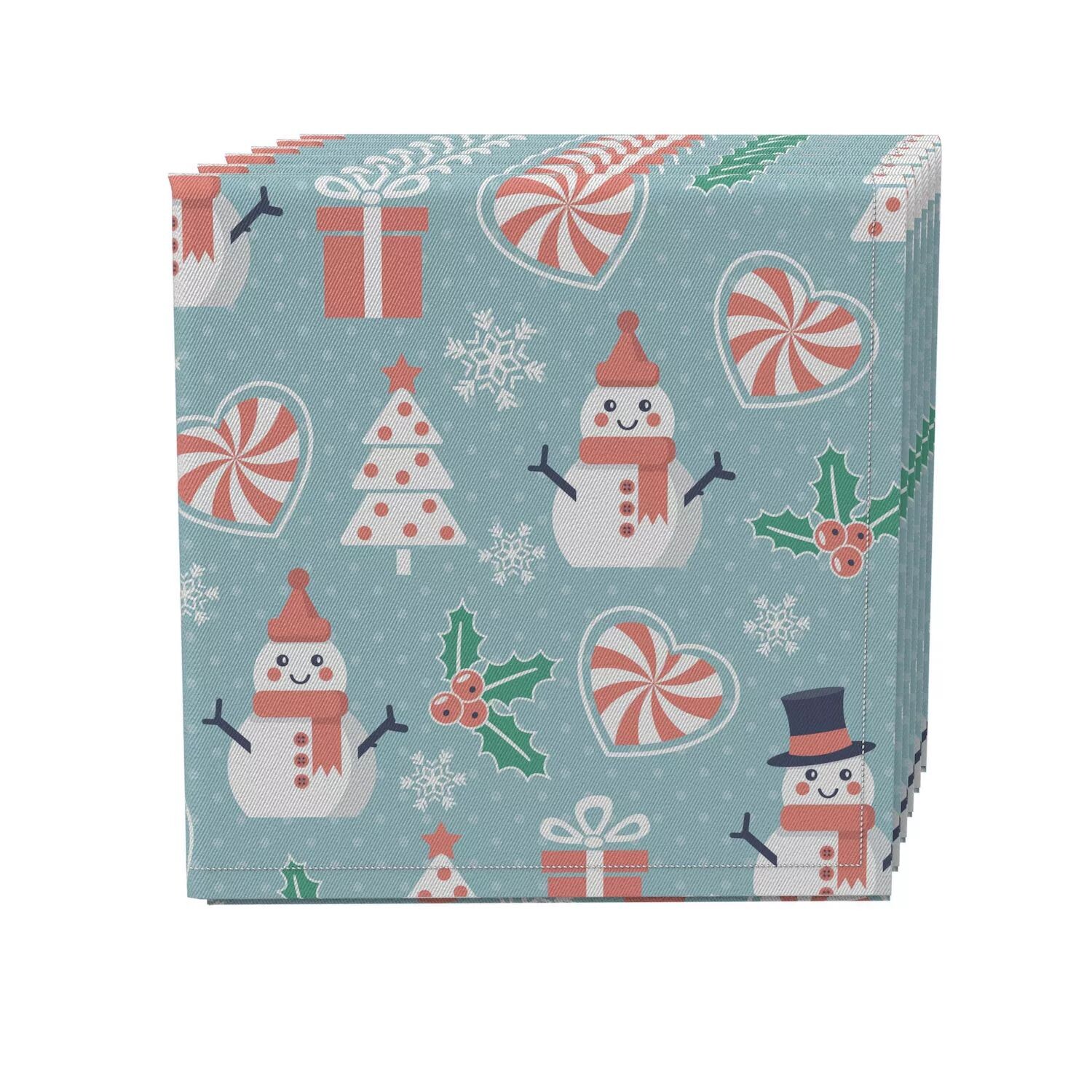 

Набор салфеток из 4 шт., 100 % хлопок, 20x20 дюймов, Merry Holiday Designs