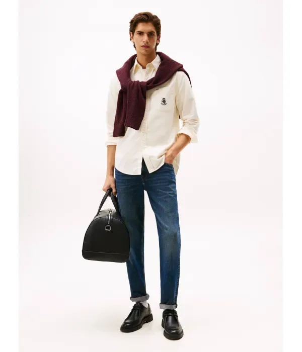 Рубашка regular fit Tommy Hilfiger, экрю — фото 2