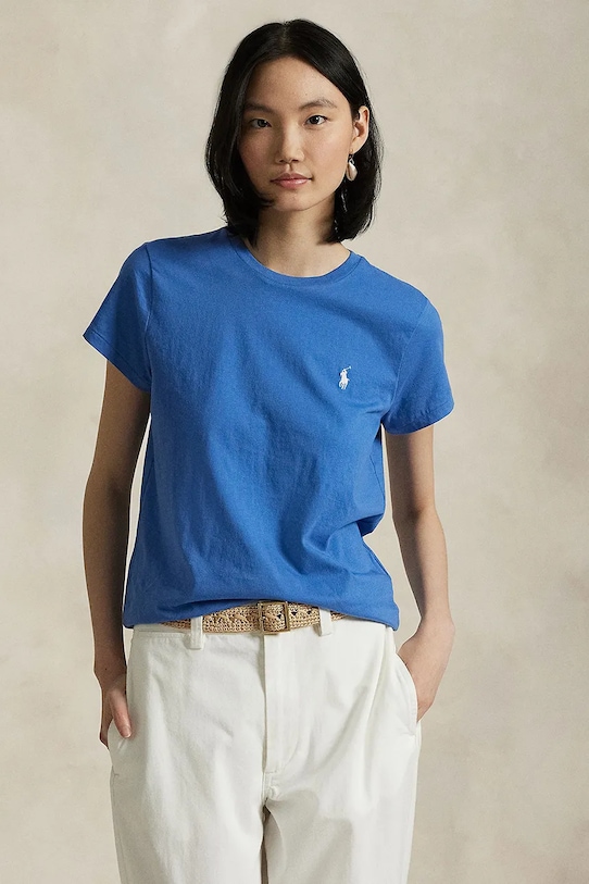 

Хлопковая футболка Polo Ralph Lauren, синий
