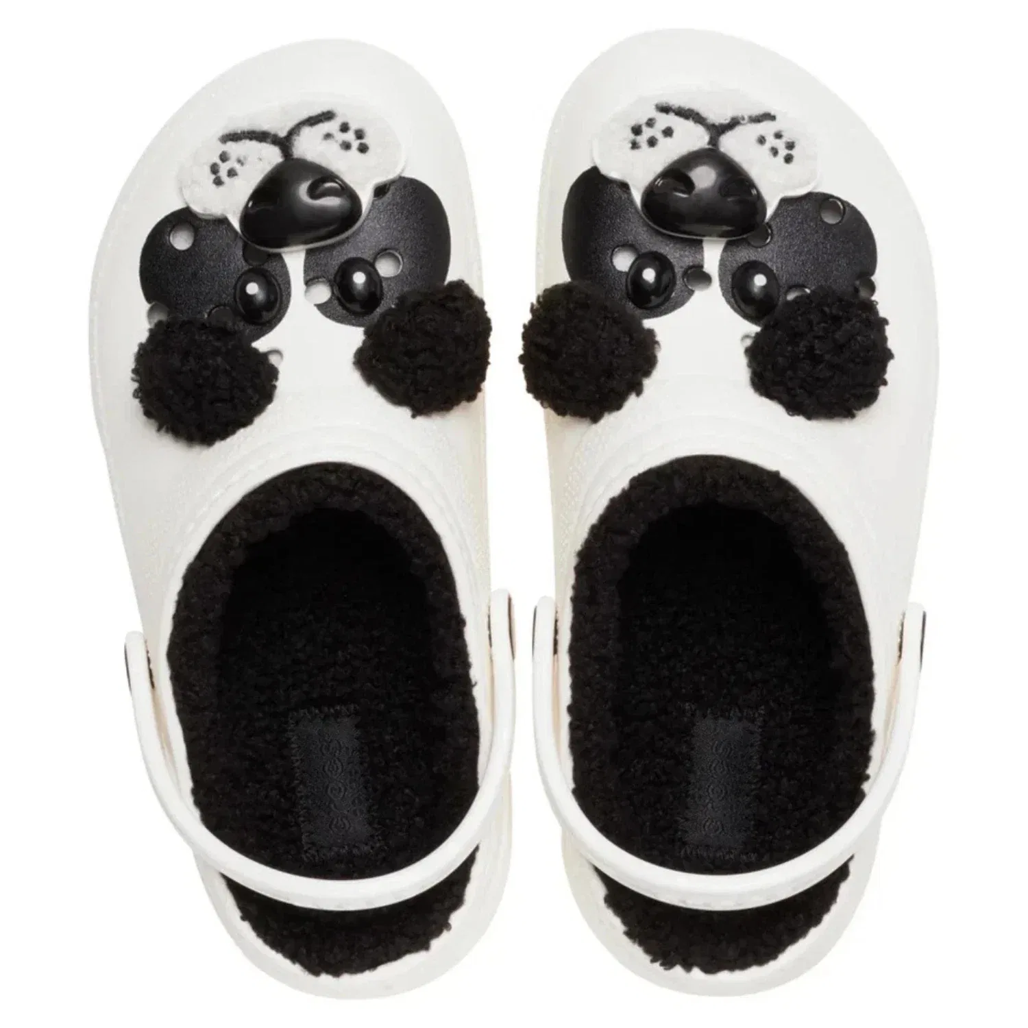 Crocs Classic Lined I Am Panda Bear 210395-0WX C9 White Shoes KFC684 — фото 4