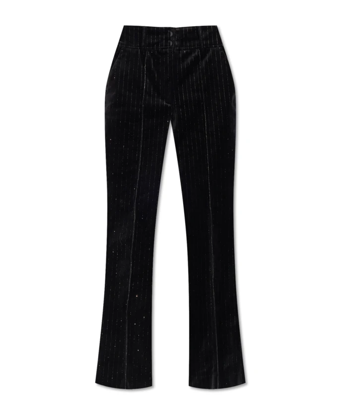 

Бархатные брюки седьмые Allsaints, черный