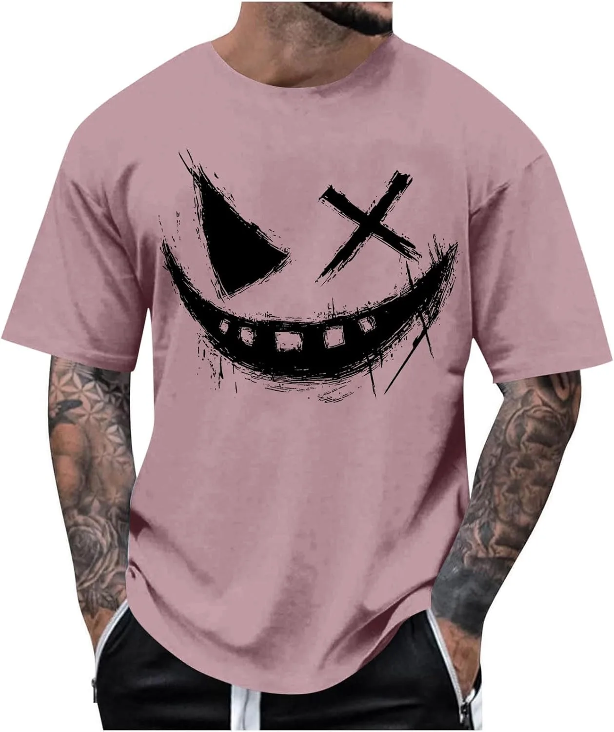 

Футболка Funny Halloween для мужчин с принтом Smiley Face Sdeycui