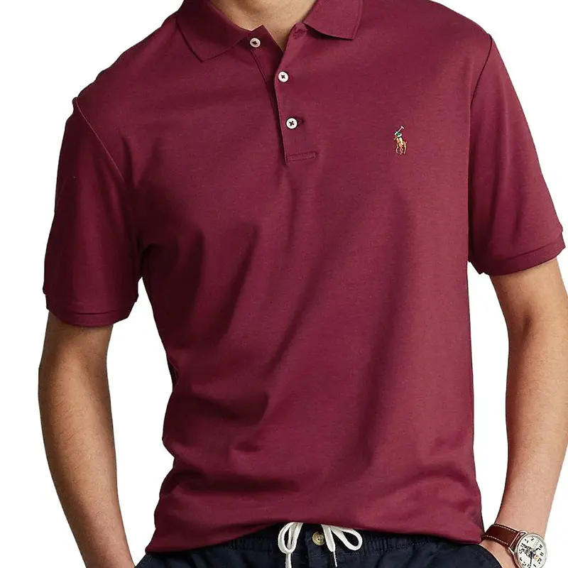 Футболка поло с коротким рукавом Polo Ralph Lauren, красная — фото 4