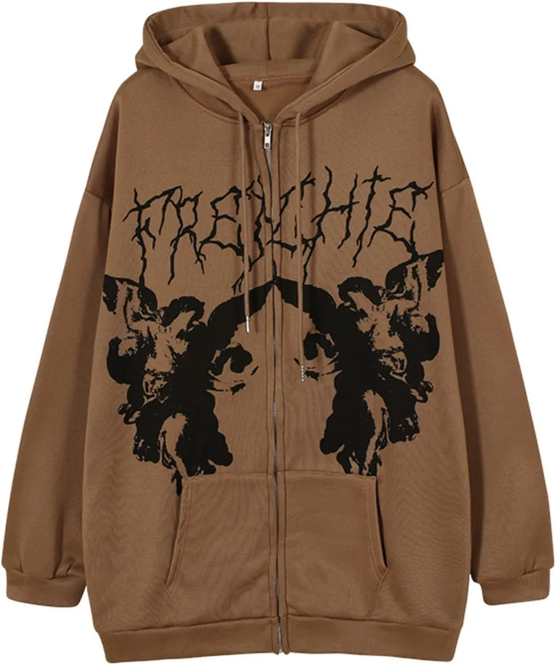 

Худи с молнией Skeleton Y2K Angel в стиле гранж SHINsuke