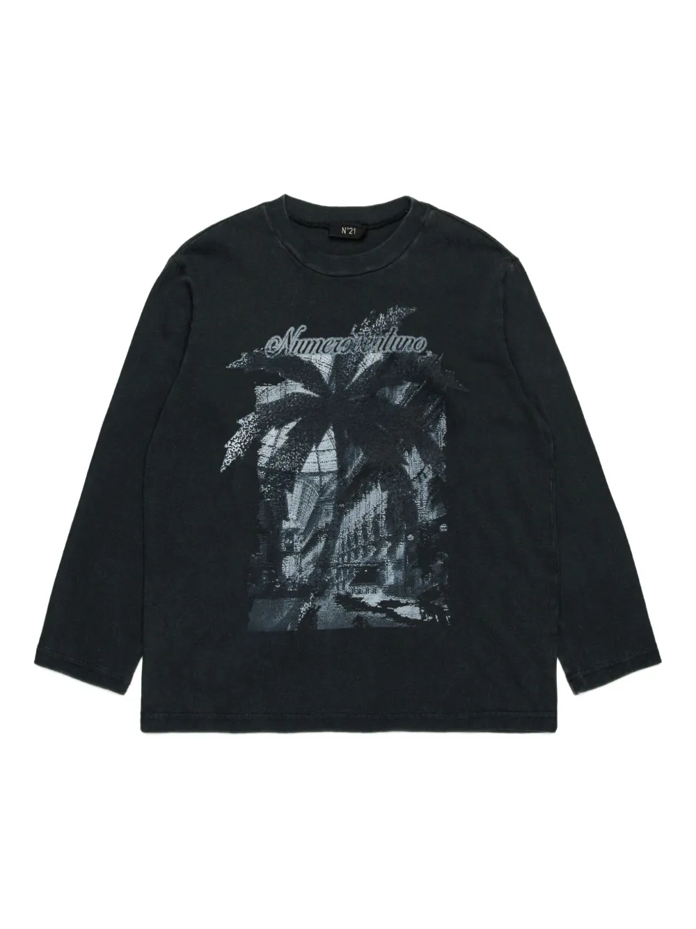 

Футболка с графичным принтом Nº21 Kids, черный