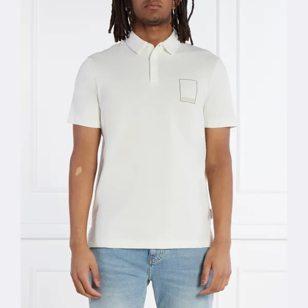 

Рубашка поло стандартного кроя Armani Exchange, экрю
