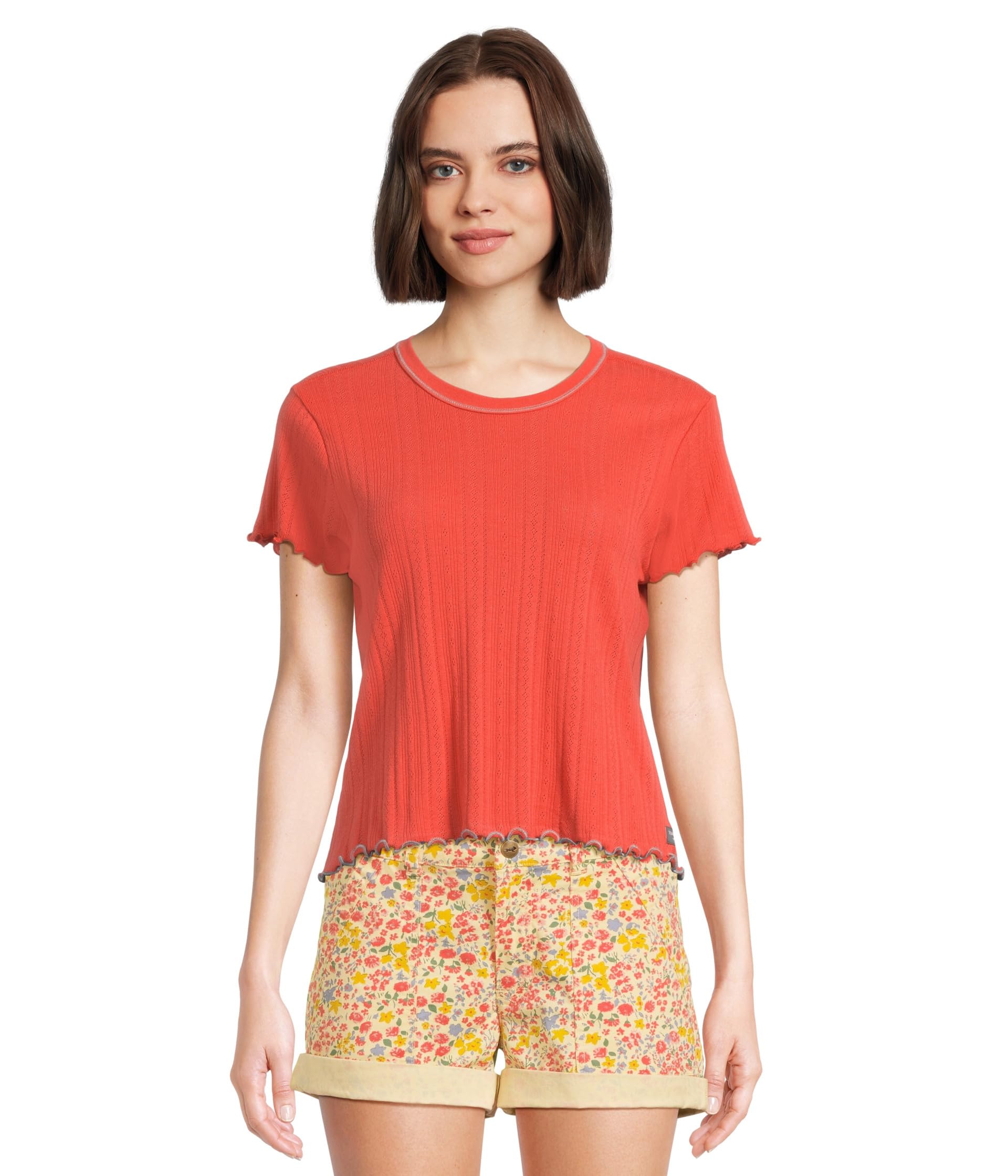 

Футболка Toad&Co Foothill Pointelle Short Sleeve Baby Tee, Salamander