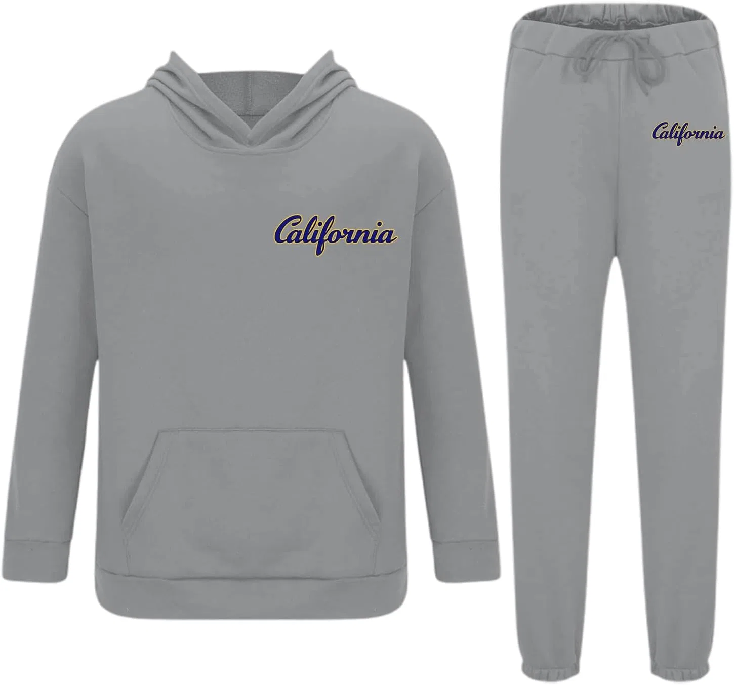 Спортивный костюм из флиса Vintage California, 2 предмета, светло-серый — фото 2