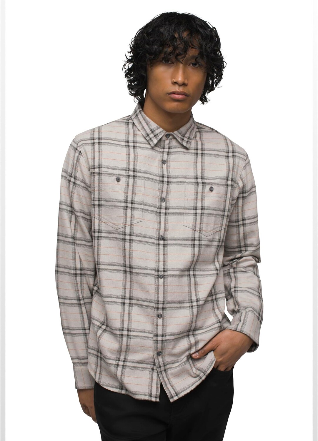 

Фланелевая рубашка Dolberg Slim Fit Prana, цвет Pebble Grey