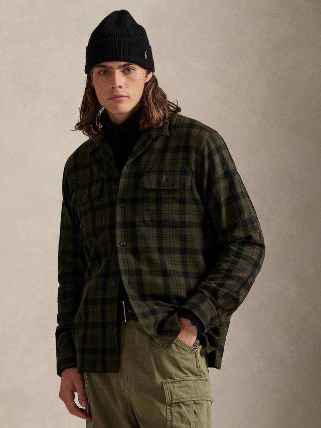 

Хлопковая поло рубашка Regular Fit в клетку Ralph Lauren, 6977 Olive Black