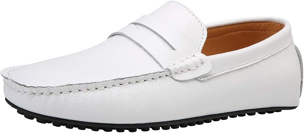 

Мужские стильные мокасины ANUFER из искусственной кожи, домашние туфли с отделкой под пенни, белый