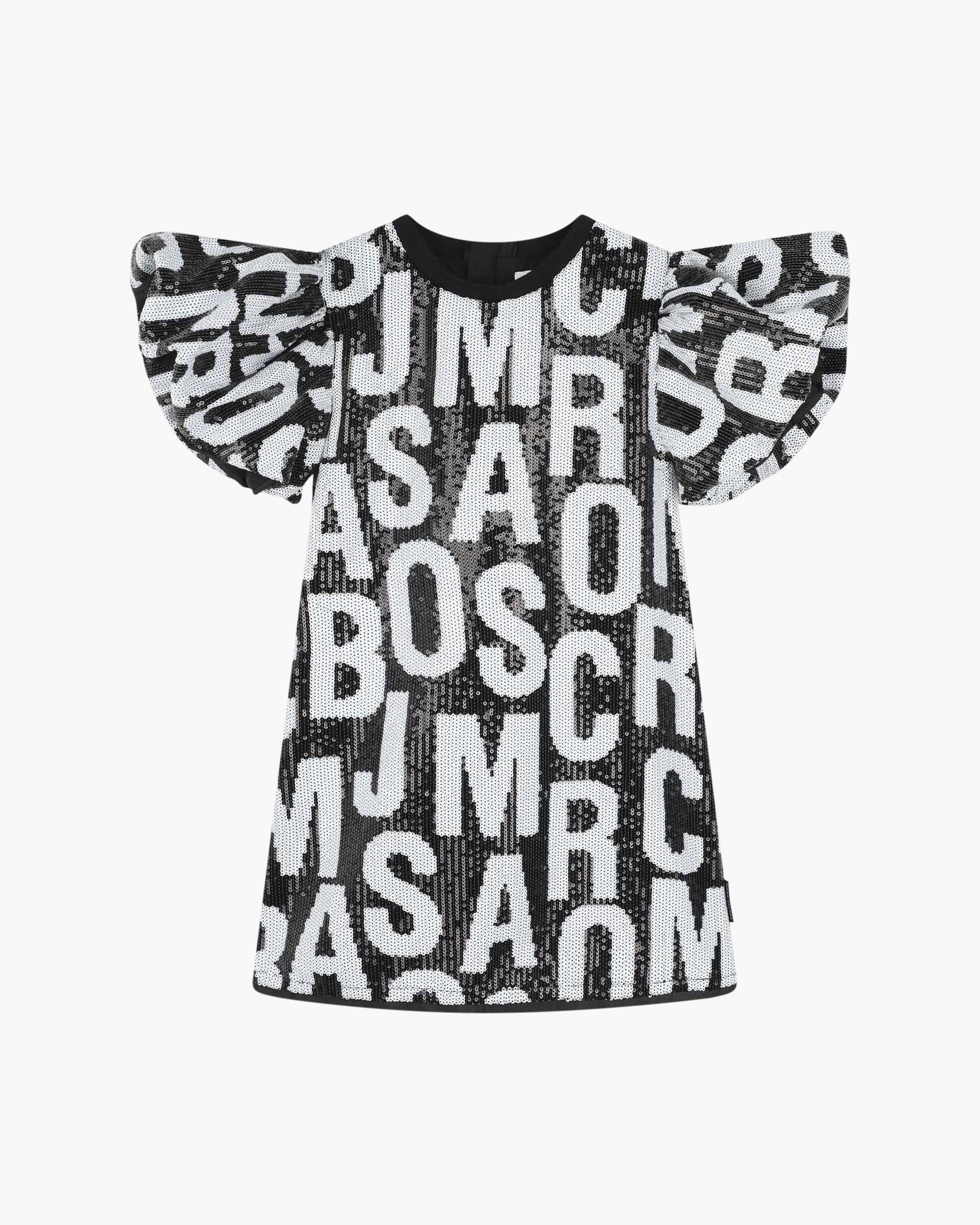

Платье с пайетками и логотипом Jumbled Marc Jacobs, черный/белый